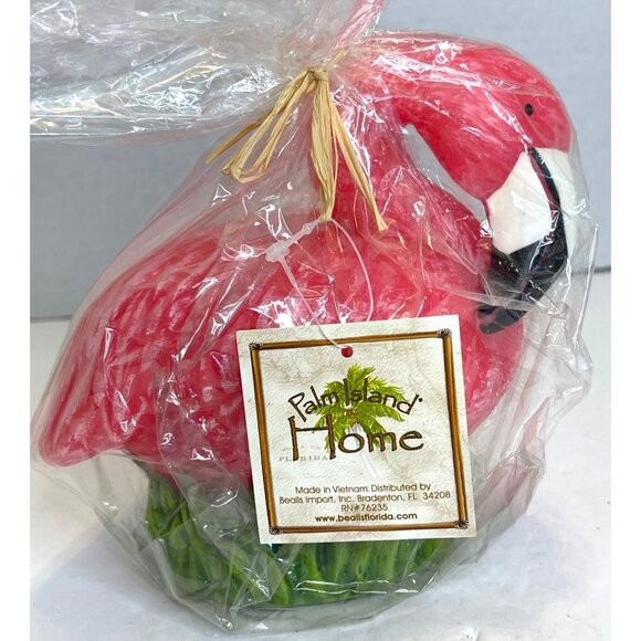 Pink Flamingo Bird Candle Tropical Florida Palm Island Home Décor Wax GIFT NWT - Picture 1 of 7